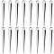 50Pcs Alloy Pendants, Cone, Stainless Steel Color, 35.5x4.5mm, Hole: 2mm