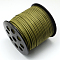 Faux Suede Cord, Faux Suede Lace, Olive Drab, 2.7x1.4mm, about 98.42 yards(90m)/roll