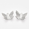 Tarnish Resistant 201 Stainless Steel Pendants, Butterfly, Stainless Steel Color, 11x15.5x3mm, Hole: 1mm
