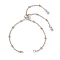 304 Stainless Steel Slider Bracelet Makings, with Satellite Chains and Brass Slider Beads, Golden & Stainless Steel Color, 10.24 inch(26cm)