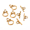 Ion Plating(IP) 304 Stainless Steel Toggle Clasps, Golden, Ring: 22.5x15x2mm, Hole: 6mm, Inner Diameter: 6x3.5mm, Bar: 22x10x2mm, Hole: 5x4mm