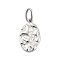 Ion Plating(IP) 304 Stainless Steel Pendants, Oval, Stainless Steel Color, 17x10x1.5mm, Hole: 5x3mm