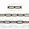 Brass Paperclip Chains, Flat Oval, Drawn Elongated Cable Chains, Soldered, with Spool, Cadmium Free & Nickel Free & Lead Free, Antique Bronze, 7.6x2.6x0.5mm, about 301.83 Feet(92m)/roll