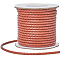 1 Roll 10M Round Braided Cowhide Cords, Chocolate, 3mm, about 10.93 yards(10m)/roll