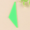 Iridescent Acrylic Pendants, Triangle, Lawn Green, 72x23x2mm, Hole: 1.5mm
