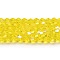 Transparent Electroplate Glass Beads Strands, AB Color Plated, Faceted, Bicone, Yellow, 2.9~3.3mm, about 135~140pcs/strand, 38~40cm