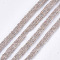 Soft Faux Mink Fur Cords, Nylon Cord, Tan, 9~10mm, about 110yards/bundle