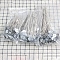 Cotton Candlewick, with Metal Sustainer Tabs, for DIY Candle Making, Bisque, 15cm, 100pcs/set