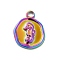 Ion Plating(IP) 304 Stainless Steel Pendants, Flat Round with Sea Horse, Rainbow Color, 16x13x2mm, Hole: 2mm