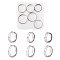6Pcs 6 Style 202 & 201 Stainless Steel Stainless Steel Grooved Finger Ring for Men Women, Stainless Steel Color, US Size 6 3/4~US Size 12 3/4(17.1~22mm), 1Pc/style