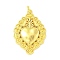 Alloy Pendants, Sacred Heart, Long-Lasting Plated, Cadmium Free & Lead Free, Rack Plating, with Jump Ring, Real 18K Gold Plated, 35x24x3mm, Hole: 5mm