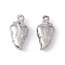 Non-Tarnish 304 Stainless Steel Pendants, Leaf, Stainless Steel Color, 15x7.5x4mm, Hole: 1mm