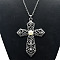 Fashionable Alloy Pendant Necklaces, with Imitation Pearl, Cross