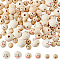 DICOSMETIC 100Pcs Printed Wood Beads 3 Styles Wood Ball Beads Loose Spacer Beads European Beads 4/4.7/4.9mm Large Hole Beads for Macrame Jewelry Necklace Making Home Decor