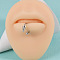 304 Stainless Steel Spike Cone Hoop Lip Rings, Stainless Steel Color, 12x4mm, Pin: 1.2mm
