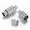 Tarnish Resistant Column 304 Stainless Steel Magnetic Clasps with Glue-in Ends, Stainless Steel Color, 22x9mm, Hole: 5mm