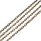 Brass Cable Chains, Soldered, Cadmium Free & Nickel Free & Lead Free, with Spool, Flat Oval, Antique Bronze, 2.6x2x0.3mm, Fit for 0.7x4mm Jump Rings, about 32.8 Feet(10m)/roll