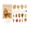 Autumn Leaf Scrapbooking Tool Kits, Including 20Pcs 10 Styles Paper Pads and 20Pcs 20 Styles PET Stickers, for DIY Album Scrapbook, Greeting Card, Goldenrod, 21~50x20~40x0.1~0.3mm, 2pcs/style