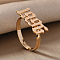 Iron Adjustable Finger Rings, Number 1996, Golden, 20mm, Inner Diameter: 17mm