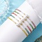 Glass Seed Beaded Bracelets for Women, with Shell Pearl & Brass Beads, Mixed Color, 7-1/8 inch(18cm)