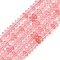 Cherry Quartz Glass Beads Strands, Rondelle, 4~4.5x2~2.5mm, Hole: 1.2mm, about 155~163pcs/strand, 15.24''~15.31''(38.7~38.9cm)