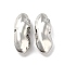 Rack Plating Alloy Beads,  Lead Free & Cadmium Free & Nickel Free, Peanut, Platinum, 17.5x7x5.5mm, Hole: 1.2mm