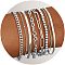 8Pcs Bohemian Style Alloy Chain Bracelets Kit for Women, Platinum, 7-7/8 inch(20cm)