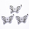 Tarnish Resistant 201 Stainless Steel Links Connectors, Laser Cut, Butterfly, Stainless Steel Color, 17x24.5x1.5mm, Hole: 1.6mm