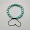 Adjustable Electroplated Faceted Cube Glass Braided Beaded Bracelets for Women Men