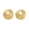 Rack Plating Flat Round Brass ABS Imitation Pearl Stud Earrings, Lead Free & Cadmium Free, Long-Lasting Plated, Real 18K Gold Plated, 23.5x23mm