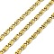Ion Plating(IP) 304 Stainless Steel Lumachina Chains, Faceted Unwelded, with Spool, Golden, 8.5x3.5x1mm