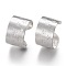 304 Stainless Steel Ear Cuff Findings, with Star Pattern, Silver, 11x10x7mm, Hole: 0.9mm