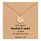 Flat Round 201 Stainless Steel Mustard Seed Pendant Necklaces for Women, Golden, 17.72 inch(45cm)