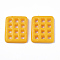 Opaque Resin Decoden Cabochons, Imitation Food, Cookies, Orange, 26x22.5x5mm
