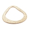 304 Stainless Steel Linking Rings, Textured, Golden, 43x50x1mm, Inner Diameter: 34x37mm