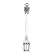 Alloy Pendants, Fork Charms, Fork, 58.5x8.5x6mm, Hole: 1.5mm