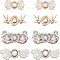 NBEADS 8 Pcs Button for Jeans Dress Too Big, Metal Adjustable Waist Buckles Pant Jean Tightener Buttons 4 Styles Pearl Floral Snap Fastener Clip for Waist Too Loose Big Dress Skirt, DIY Sewing Crafts