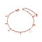 Stunning Stainless Steel Anklet, with Moon and Star, Rose Gold, 200mm