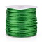 Nylon Cord, Satin Rattail Cord, for Beading Jewelry Making, Chinese Knotting, Lime Green, 2mm, about 10.93 yards(10m)/roll