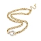 Crystal Rhinestone Heart Pendant Necklaces, with Ion Plating(IP) 304 Stainless Steel Curb Chains, Golden, 16.54 inch(42cm)