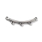 Non-Tarnish Boho Style 304 Stainless Steel Multi-Strand Links, Curved Stick, Stainless Steel Color, 9x29.5x2mm, Hole: 1.4mm