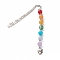 Tibetan Style Alloy Bookmarks for Halloween's Day, with Alloy Pendants and Chakras Theme Imitation Gemstone Acrylic Beads, Skull, Antique Silver, Colorful, Skull: 121.5x10mm, 80x6.5x2.5mm