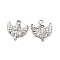 Non-Tarnish 304 Stainless Steel Pendants, Angel Charms, Stainless Steel Color, 16x15x2mm, Hole: 2.5mm