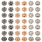 24Pcs 3 Colors Alloy & Brass Snap Buttons, Sew on Press Buttons, Garment Buttons, for Costume Jacket Coat Accessories, Mixed Color, 30x8.5mm, 8pcs/color