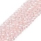 Electroplate Glass Beads Strands, AB Color Plated, Faceted, Rondelle, Pink, 2.9~3.3x2mm, Hole: 0.8mm, about 144~150pcs/strand, 35~37cm