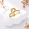 304 Stainless Steel Open Cuff Rings for Women, Letter, Real 18K Gold Plated, Letter P, 13~14x7~15mm