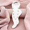 Dyed Natural Quartz Chip with 304 Stainless Steel Chain Anklets, Golden, Turquoise, 8-1/4 inch(210mm)
