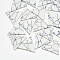Synthetic Turquoise Cabochons, Triangle, White, 8x8.5x2mm