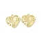Alloy Pendants, Cadmium Free & Lead Free, Rack Plating, Golden, Heart, 17.5x17.5x2mm, Hole: 2mm