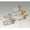 Mixed Natural Raw Rough Gemstone Crystal Pendants, with Brass Findings, Irregular Nuggets, 26~58x8~20x12~15mm, Hole: 7x4mm